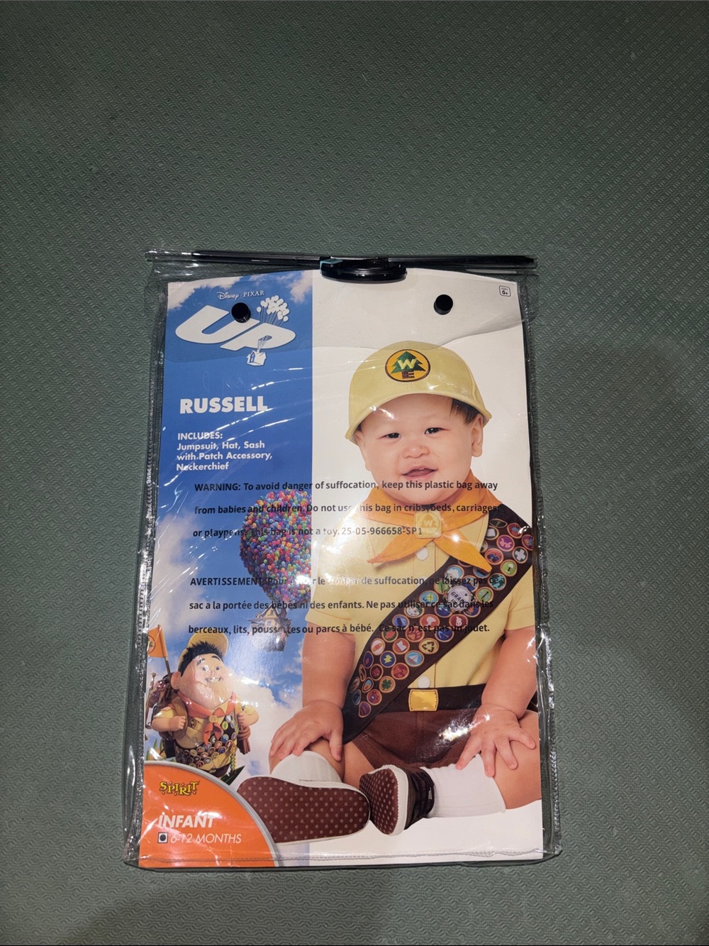 UP Russell Baby Costume - Yellow & Brown